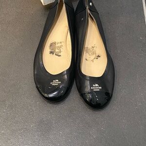 Coach Black Flats